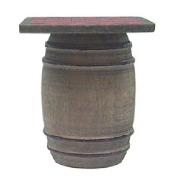 ISL08198 Checkerboard on Barrel for Dollhouse Miniature