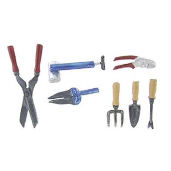 ISL5002 Garden Tool Set for Dollhouse Miniature - 7 Piece