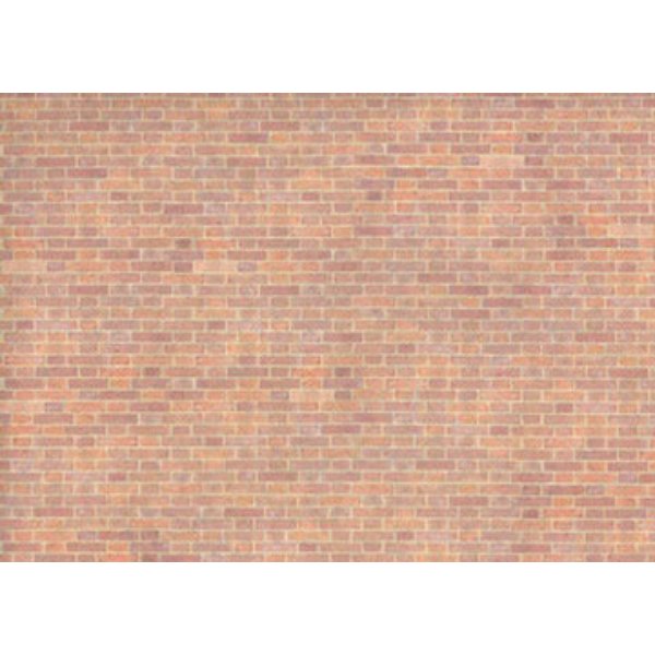 JM71 Wallpaper for Dollhouse Miniature - Old Red Bricks - 3 Piece