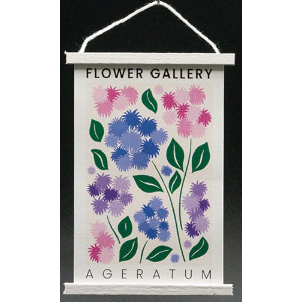 KCMFG8 Ageratum Hanging Poster for Dollhouse Miniature