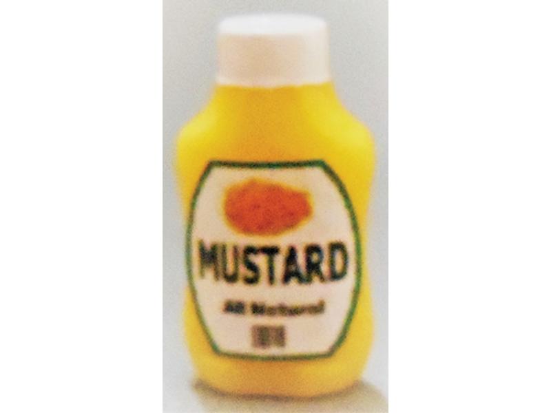 HR54232 Mustard Squeeze Bottle for Dollhouse Miniatures