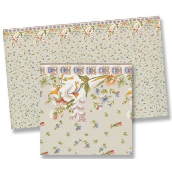 WM24581 0.5 in. Scale Wallpaper for Dollhouse Miniature