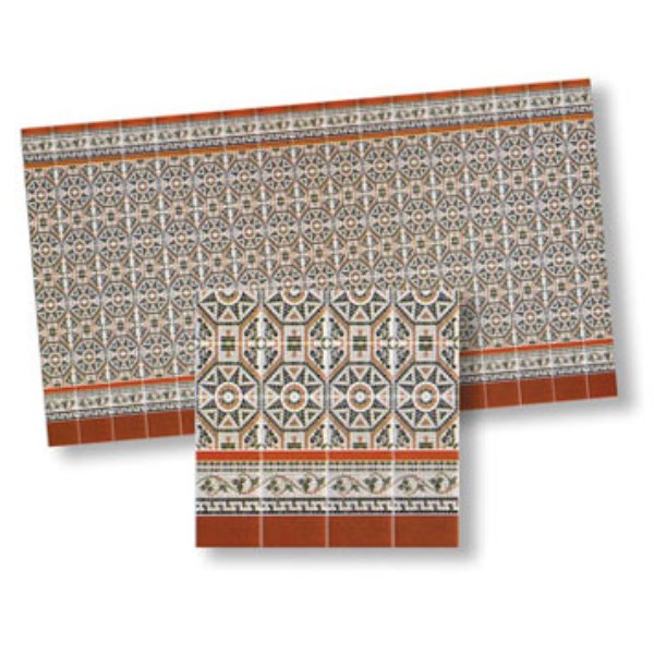 WM34305 11 x 6 in. Mediterranean Tiles for Dollhouse Miniature