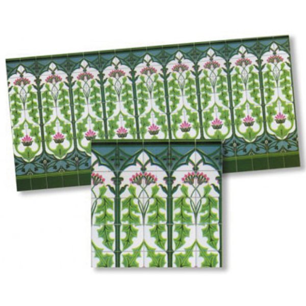 WM34444 Nouveau Wall Tiles for Dollhouse Miniature