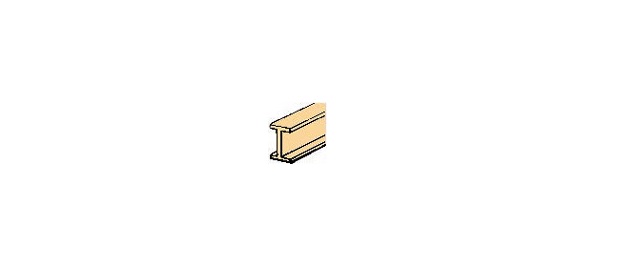 NE563 0.12 in. I Beam Structural Shape for Dollhouse Miniature