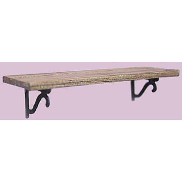 OLDA100W 3 in. Plate Shelf Walnut for Dollhouse Miniature