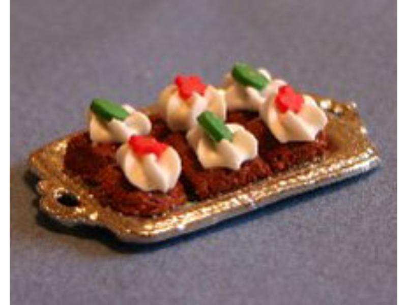 RND8 Christmas Brownies for Dollhouse Miniature