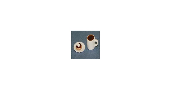 RND126 Coffee & Donut Set for Dollhouse Miniature