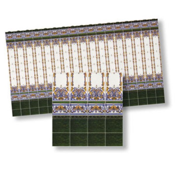 WM34302 6 in. Mediterranean Tiles for Dollhouse Miniature