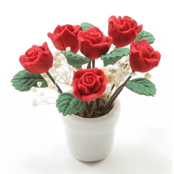 VMMF2071B Flower Arrangement for Dollhouse Miniature - Red