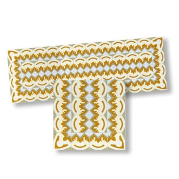 WM34171 9.5 in. Mosaic Floor Tile Borders for Dollhouse Miniature