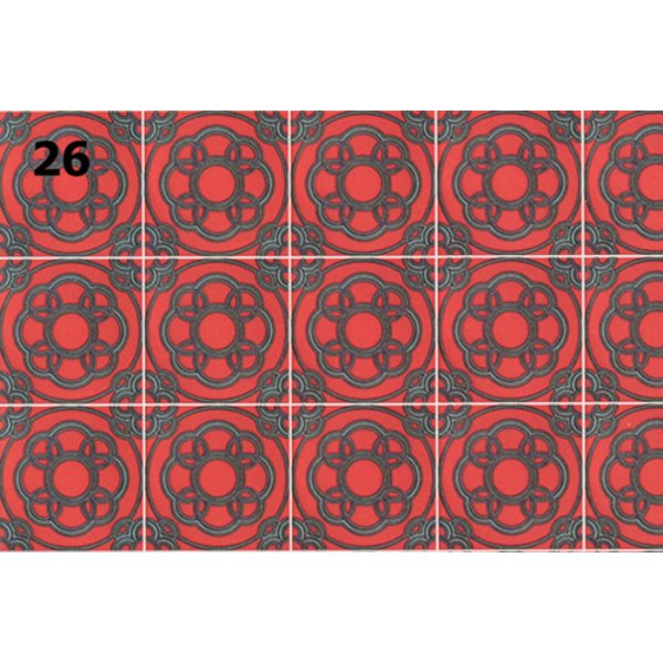 WN26 9 x 12 in. Saturno Floor Tile for Dollhouse Miniature