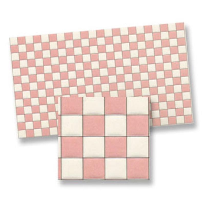 WM24013 Tile for Dollhouse Miniature, Pink & White - Square, 0.04 in.