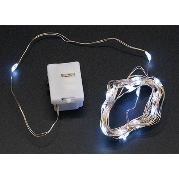 ART411 78.74 in. Waterproof Battery LED Mini Christmas & Fairy Lights with 3 Speed Modes for Dollhouse Miniature - White Light