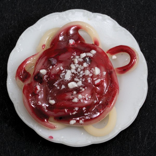ART217 Spaghetti on Plate for Dollhouse Miniature