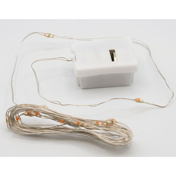 ART320 7 ft. Long Battery Operated LED Indoor String Lights with 3 Speed Modes for Dollhouse Miniature - Red