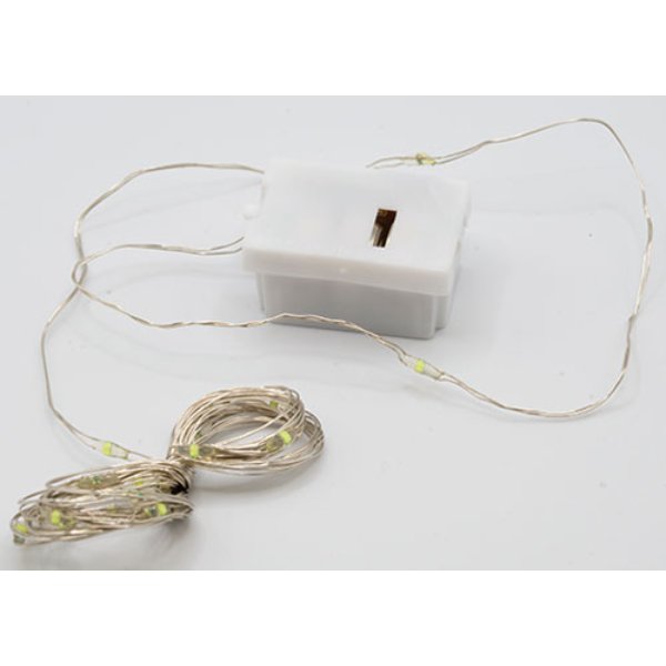 ART321 7 ft. Long Battery Operated LED Indoor String Lights with 3 Speed Modes for Dollhouse Miniature - Green