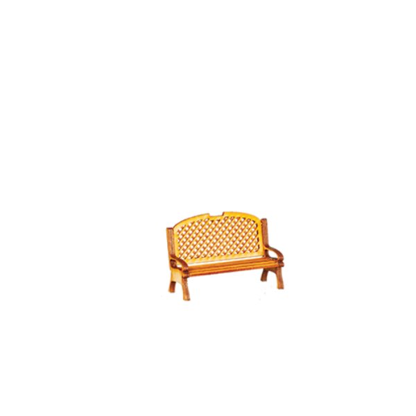 ASBENCH2HS 0.5 in. Lattice Bench for Dollhouse Miniature