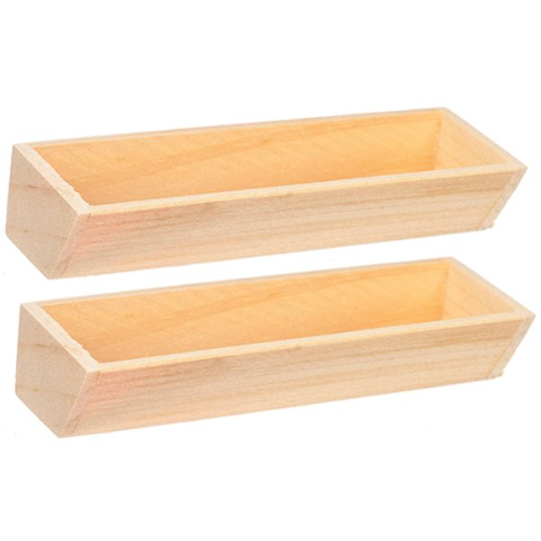 AS413 Large Window Boxes for Dollhouse Miniature - 2 Piece