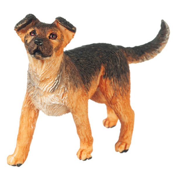 AZA6037 Mixed Breed Shepherd for Dollhouse Miniature