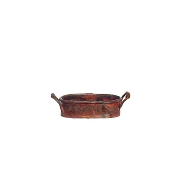AZEIWF623 Small Rusted Tub for Dollhouse Miniature