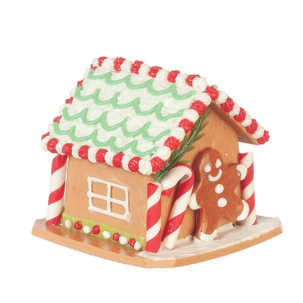 AZG6161 Xmas Gingerbread House for Dollhouse Miniatures
