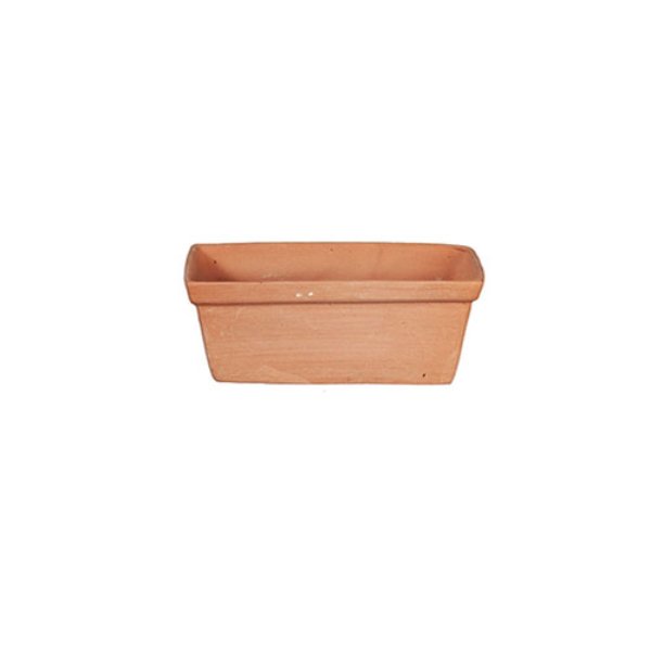 AZG6477 Small Rectangular Terra Cotta Planter for Dollhouse Miniatures