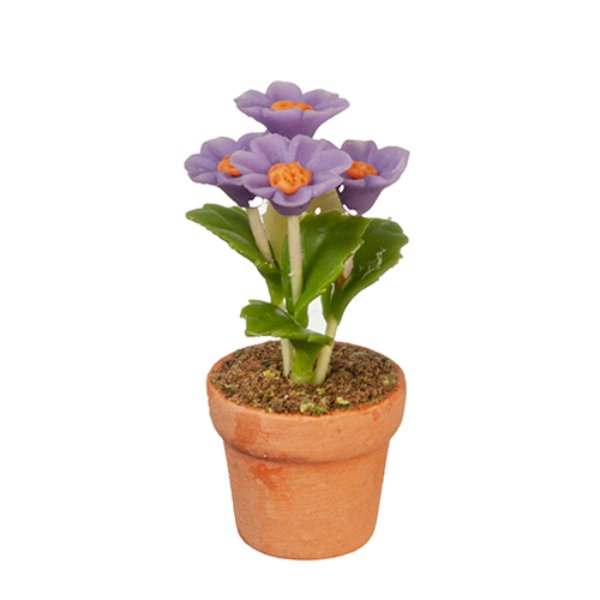 AZG6310 Lavender Daisy in Pot for Dollhouse Miniature