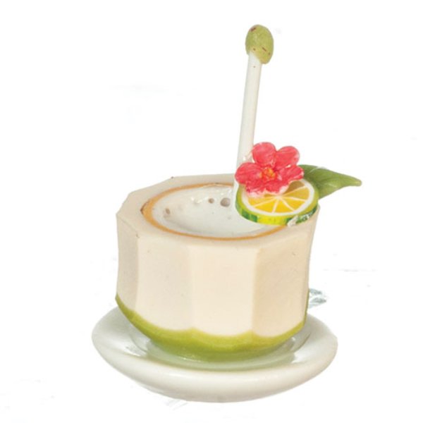 AZG6761 Coconut Cocktail for Dollhouse Miniature