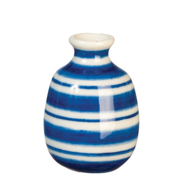 AZG6583 Blue & White Vase for Dollhouse Miniature