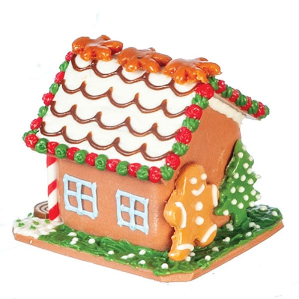 AZG6766 Xmas Gingerbread House for Dollhouse Miniatures