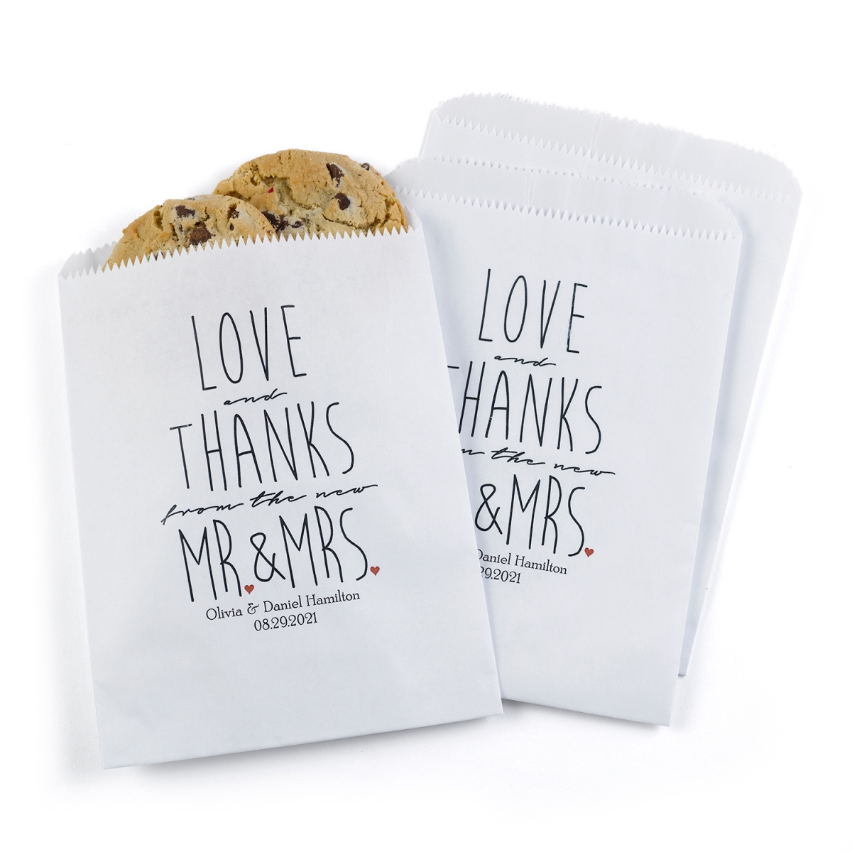 Picture of Hortense B. Hewitt 42257P Newlywed Treat Bags&#44; White - Personalized