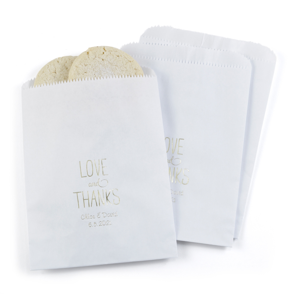 Picture of Hortense B. Hewitt 42273P Love & Thanks Treat Bags&#44; White - Personalized