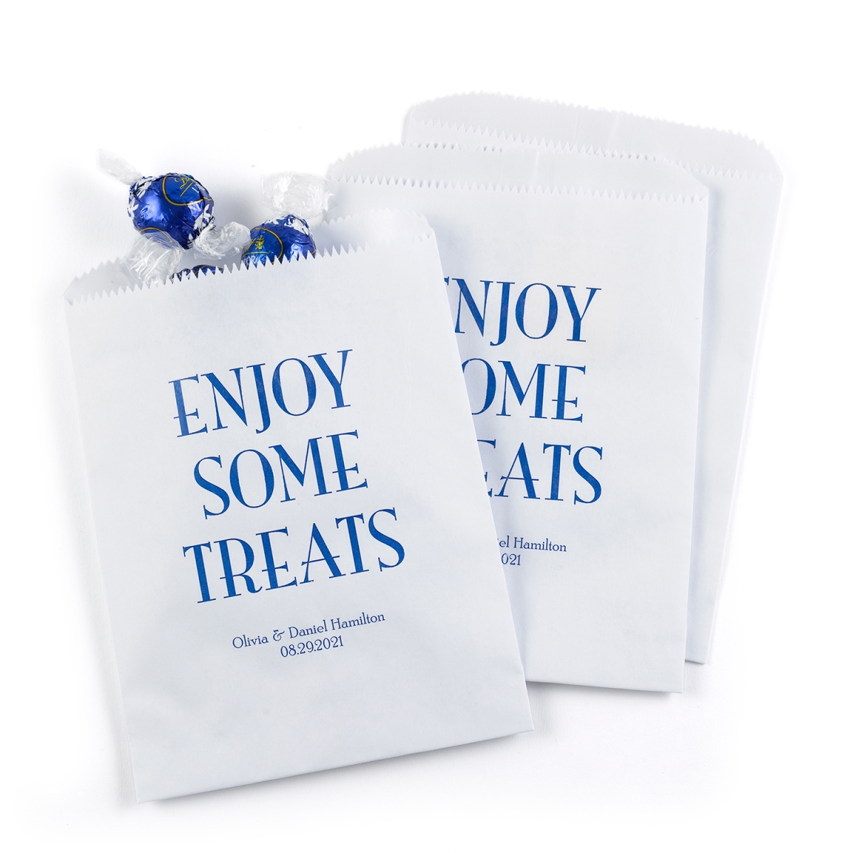 Picture of Hortense B. Hewitt 42276P Enjoy Some Treats Treat Bags&#44; White - Personalized