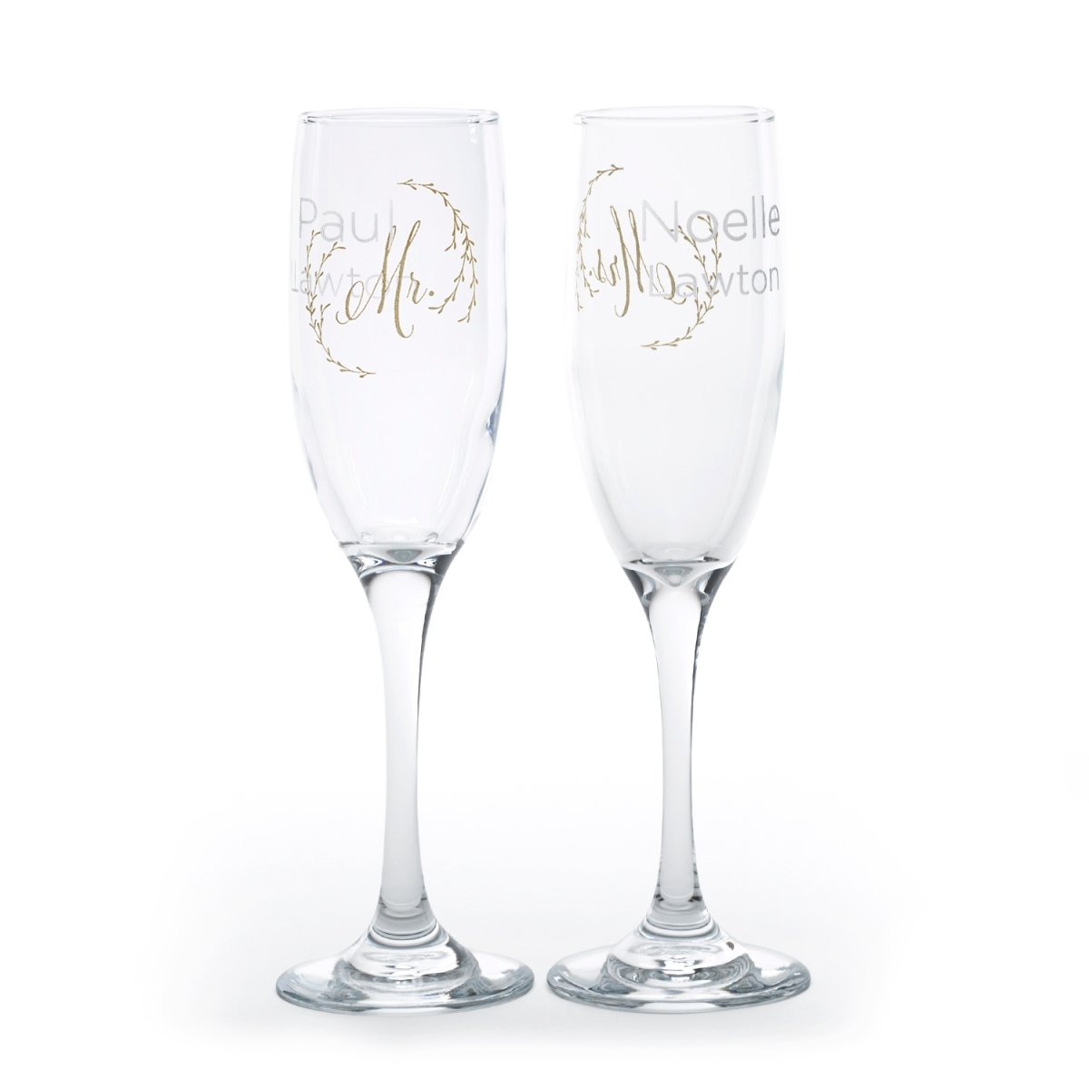 Picture of Hortense B. Hewitt 55133P Ethereal Floral Flutes - Personalized - Pack of 2