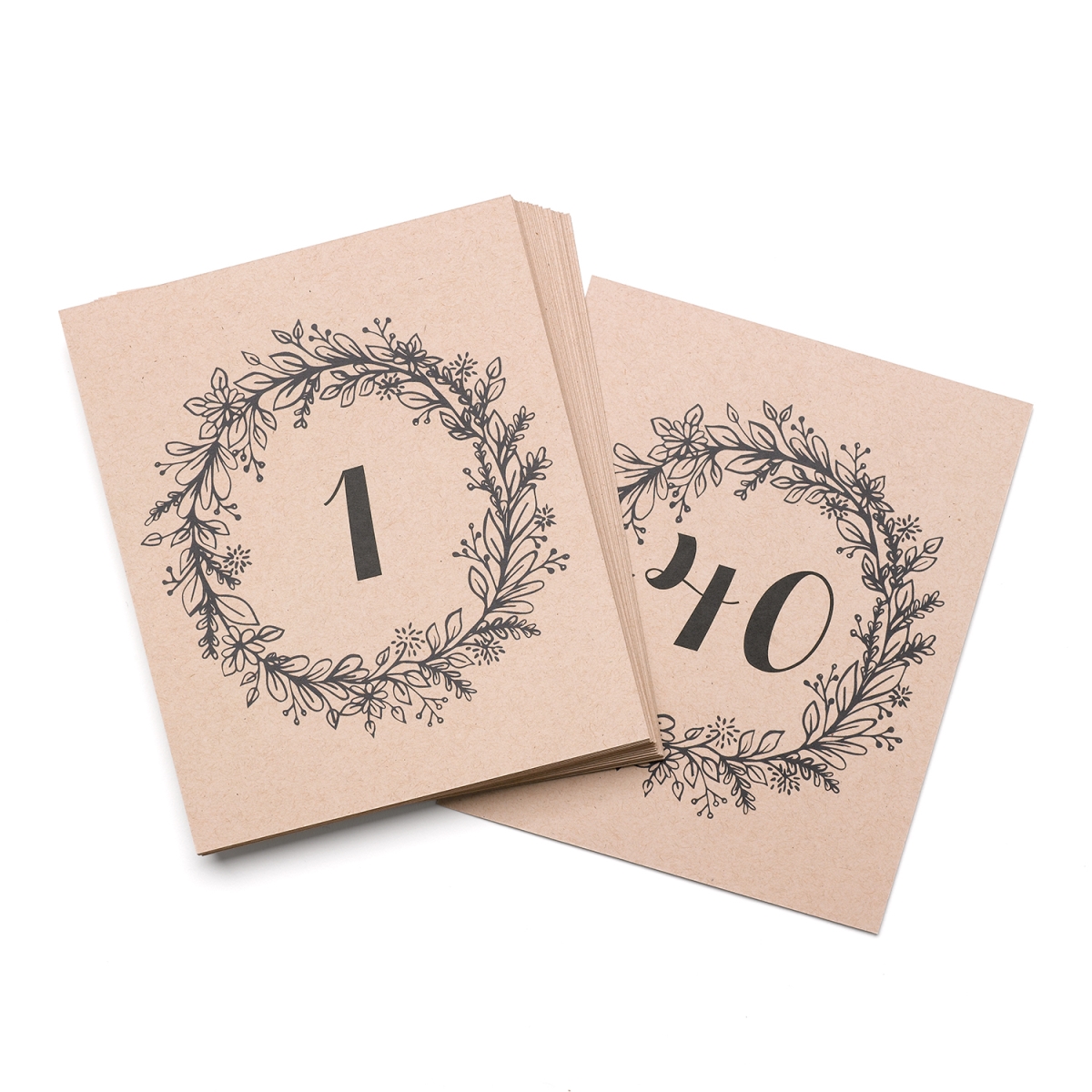 Picture of Hortense B. Hewitt 54866 Rustic Wreath Table Number Cards - 1-40 - Pack of 40