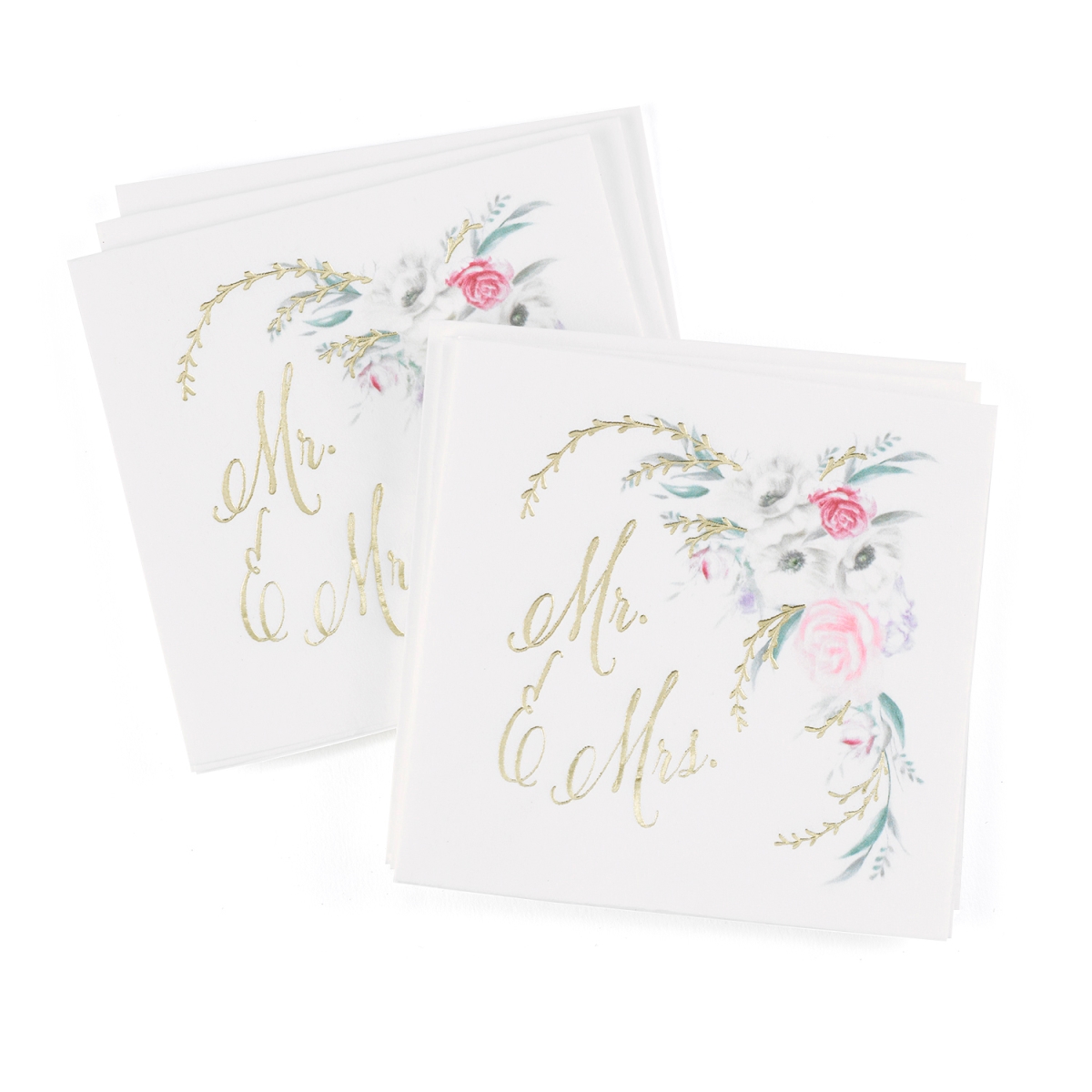 Picture of Hortense B. Hewitt 55131 Ethereal Floral Beverage Napkin - Blank - Pack of 50