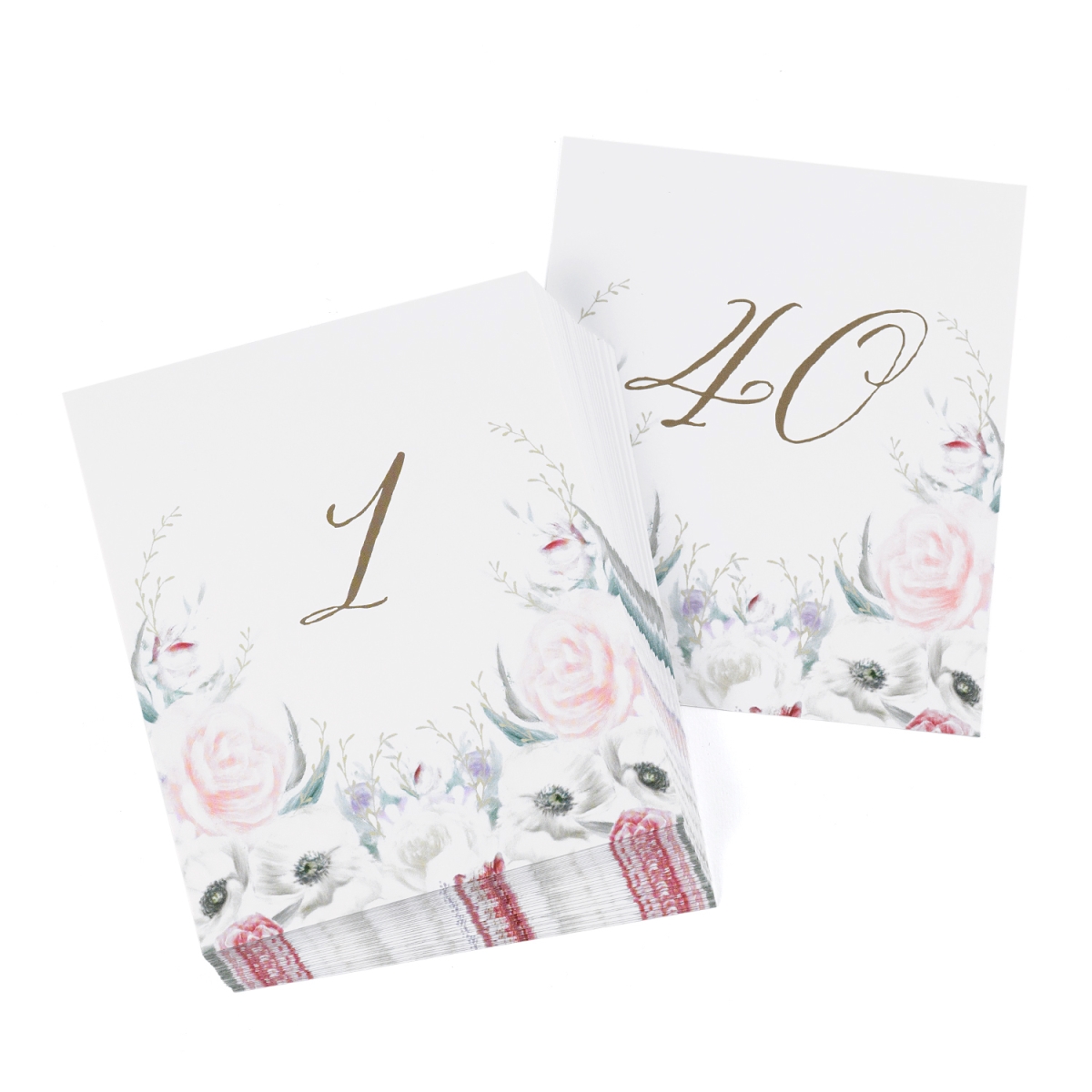 Picture of Hortense B. Hewitt 55181 Ethereal Floral Table Number - Pack of 40