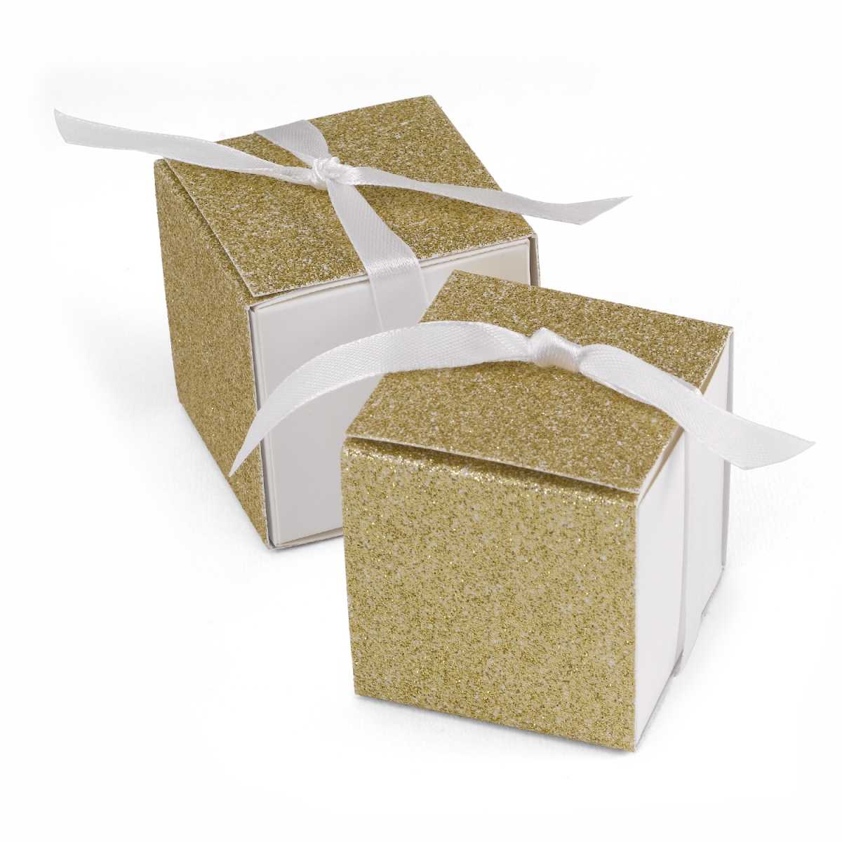 Picture of Hortense B. Hewitt 39321 Glitter Wrap Favor Box - Gold - Pack of 25
