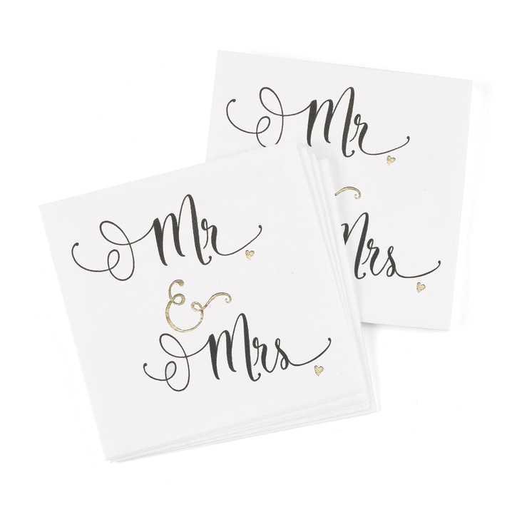 Picture of Hortensebhewitt 55573 4.75 in. Mr. & Mrs. Napkins