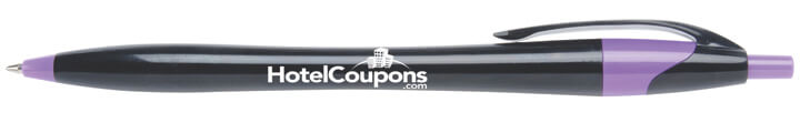 329PUR-BLUE Javalina Midnight Black Pen - Purple Trim & Blue Ink - Pack of 250