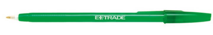 361GRN-BLK Translucent Stick Green Pen - Black Ink - Pack of 250