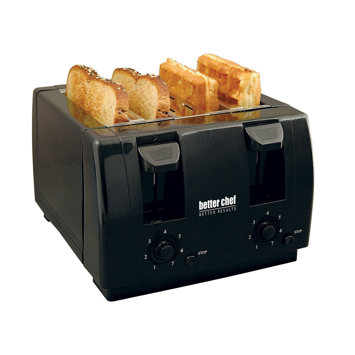 Picture of Better Chef IM-242B 4 Slice Dual-Control Black Toaster