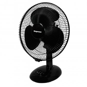 Picture of Impress IM-713B 12 in. 3 Speed Oscillating Table Fan&#44; Black