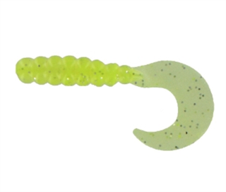 2 in. Fat Grub, Black Sparkle - Pack of 10