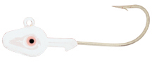 D1410-02 0.25 oz Double Eye Jig Head, White - Pack of 10