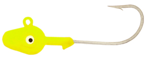 D1410-05 0.25 oz Double Eye Jig Head, Chartreuse - Pack of 10