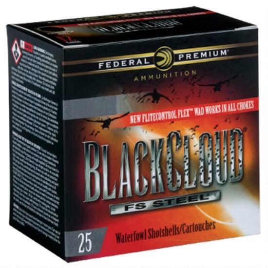 Federal Premium Black Cloud FS Waterfowl 3″ 12-Ga. 1-1/4 oz. Shotgun Shells with FliteControl FLEX Wad - 3 - 25 Rounds