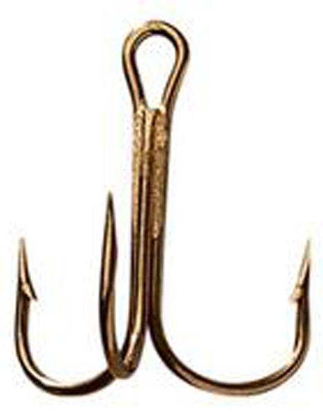 3551BR-6 by 0-25 Bronze Ringeye Sport Treble Hooks
