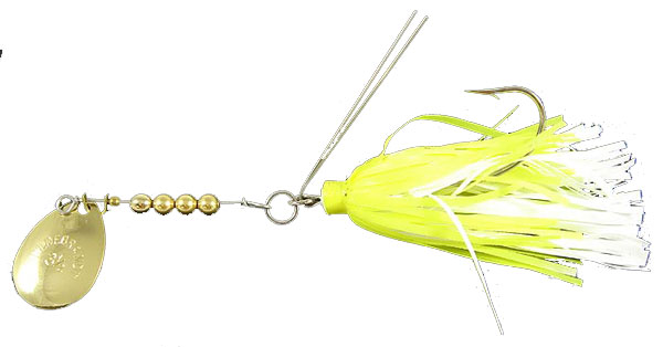 41-2SSG-CW 0.5 oz Snagless Sally - Gold, Chartreuse & White